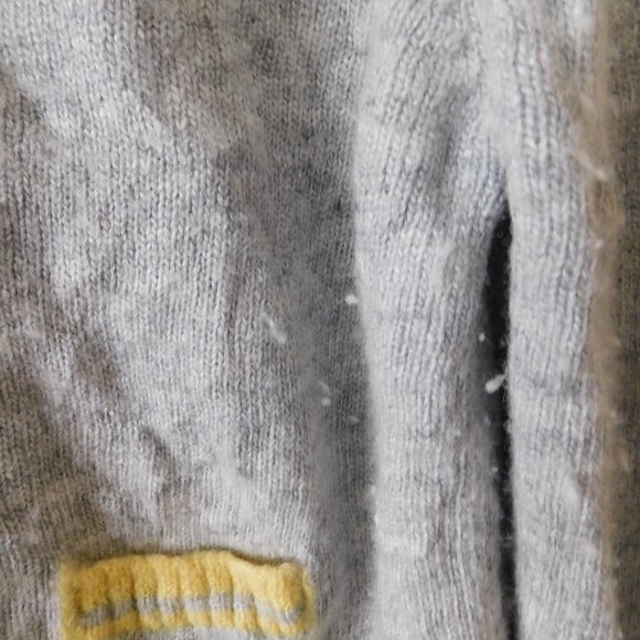 🐻 Vintage Yellow Gray Ruffle Cardigan 🌳🍃 - Picture 4 of 9